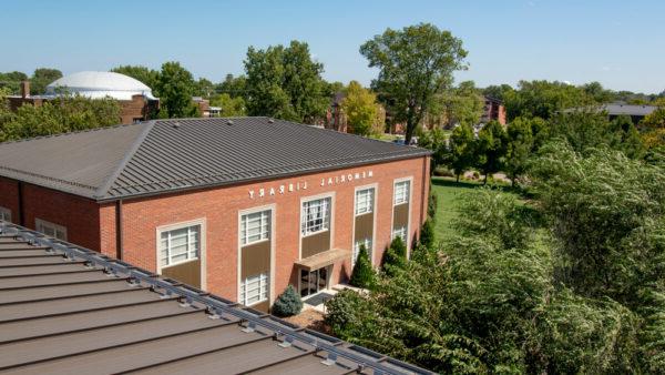 High shot of Memorial Library